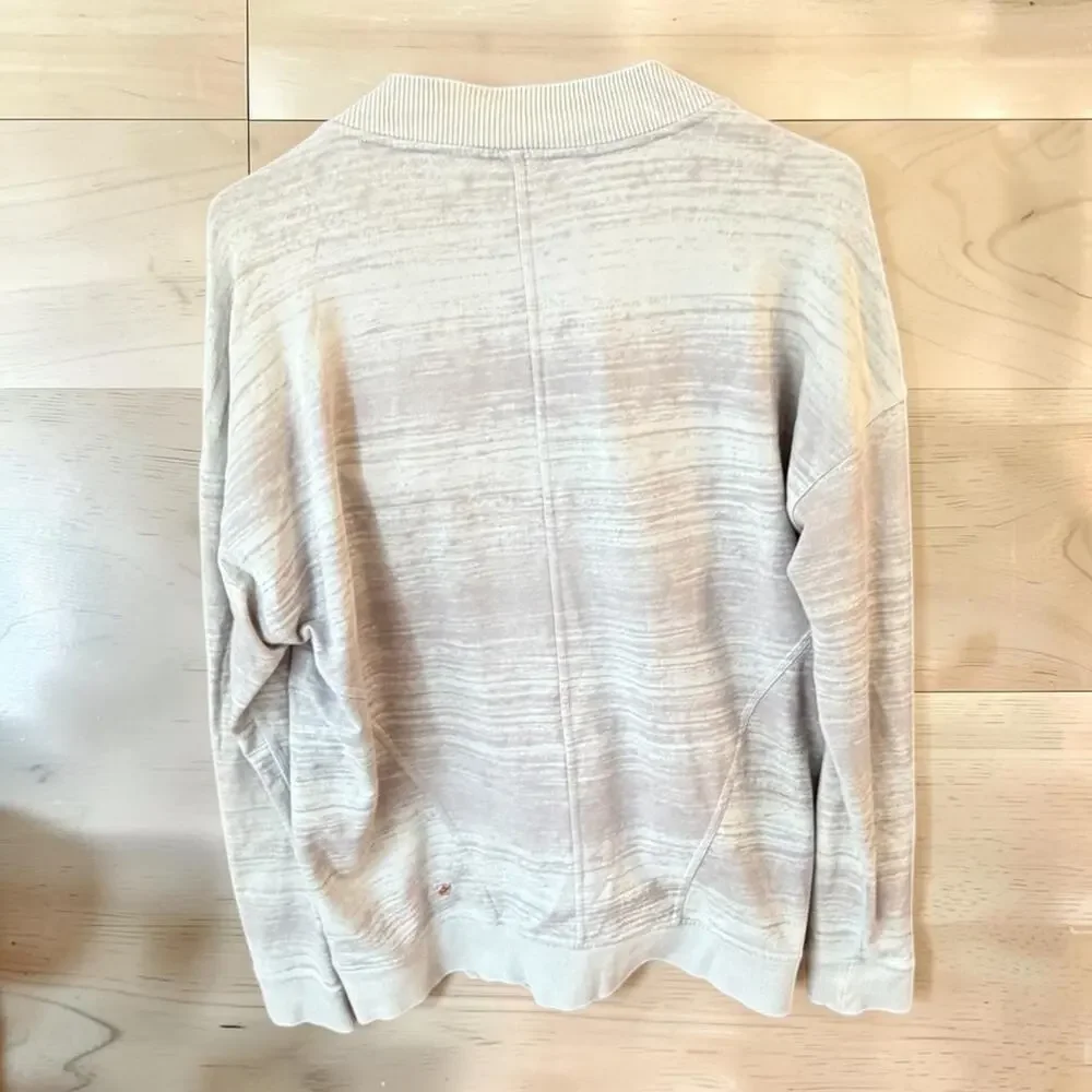 Lululemon Mula Jacket Women’s 6 Gray Righteous Stripe Bundle Wrap Moto Athletic